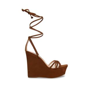 Sandale Dama Steve Madden Linda Cognac Nubuck Maro | SM-485ZE