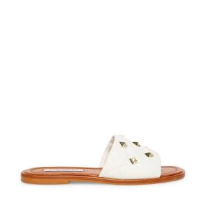 Sandale Dama Steve Madden Trouble Piele Albi | SM-650PZ